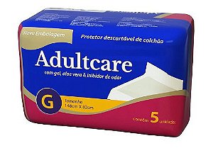 Protetor de Colchão Adultcare tamanho G com 5 unidades 148 x 82 cm - 674