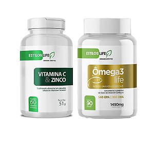 Combo Imune Vitamina C Com Zinco 60Cap + Omega 3 90Cap