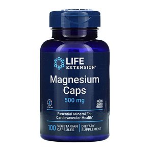 Magnésio 500 mg Life Extension, 100 Cápsulas Vegetarianas