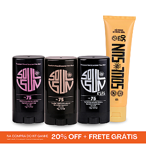 [20%OFF + FRETE GRÁTIS] SOUL FAMILY - Stick Nude + Stick White + Stick Pink + Lotion Body