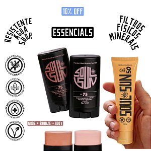 [10%OFF] KIT SOUL PRIME SOUL SUN -  STICK NUDE [FPS 75] + STICK BRONZE [FPS 75] + BODY LOTION [FPS 50]