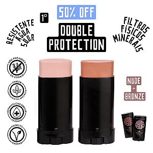 [50%OFF no segundo Stick] KIT DOUBLE PROTECTION [FPS75] STICK NUDE + STICK BRONZE