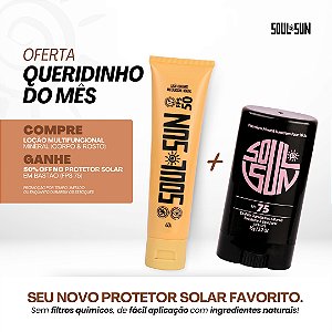 [50% OFF no STICK] LOÇÃO MULTIFUNCIONAL MINERAL FPS 50 [Corpo & Rosto] + Stick FPS 75 Premium Mineral [50%OFF]