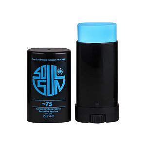 [FPS 75] PROTETOR SOLAR MINERAL FPS75 EM BASTÃO SOUL SUN® BLUE