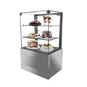 Vitrine refrigerada Retilínea Linha Glass Inox 0,70 Metros