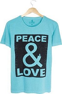 Camiseta Básica Peace & Love Masc