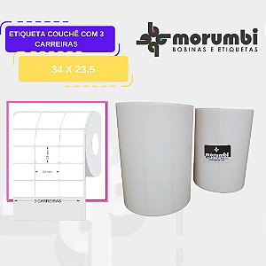 Etiqueta Couchê 34x23,5 (3 carreiras)