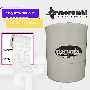 Etiqueta Couchê 27x15 (3 carreiras)