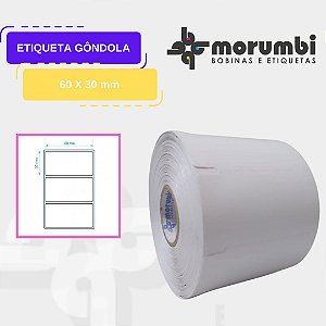 Etiqueta de Gôndola 60x30 SEM COLA