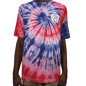 Camiseta Outlawz Tie Dye Do It Your Self-Blue/Red Camiseta Outlawz Tie Dye Do It Your Self-Blue/Red
