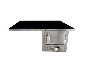 Fogão Inox Com Chapa Vitrocerâmica 45x65