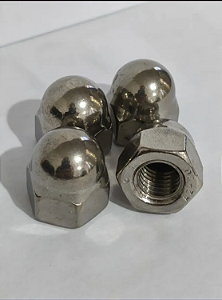 Porca Calota M12 X 1,75 - Ma Inox 304 - 10 Peças