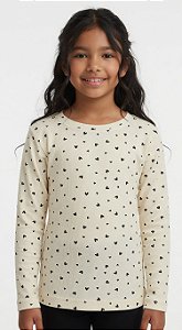 Camisa Feminina Canelada Corações