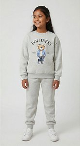 Conjunto de Moletom Flanelado Ursinho
