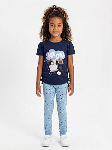Conjunto Blusa Princesa e Calça Legging Gato