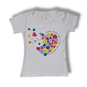 Blusa Viscolycra Manga Curta Colorfull Heart