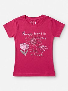 Blusa Viscolycra Manga Curta Flor