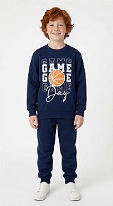 Conjunto de Moletom Flanelado Basquete