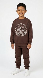Conjunto de Moletom Flanelado Explore
