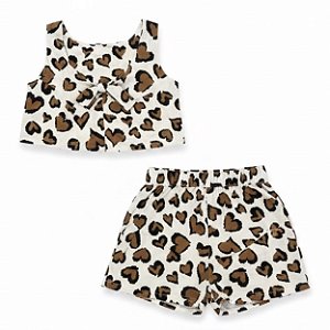 Conjunto de Viscose com short-saia Love