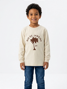 Camisa de Malha Manga Longa Coqueiro