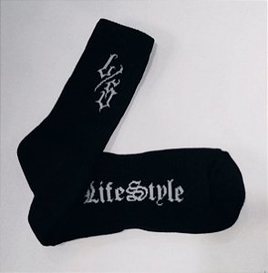 MEIA LIFE STYLE TRADITIONAL LONG SOCKS - PRETA