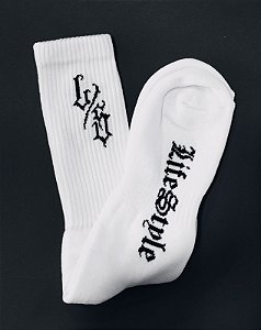 MEIA LIFE STYLE TRADITIONAL LONG SOCKS - BRANCA
