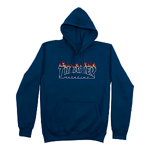 Moletom Canguru Fechado Schorched Thrasher Marinho