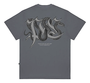 Camiseta Plano C Serpent Cinza Oversized