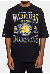Camiseta Mitchell & Ness Champions Golden State Warriors Preta