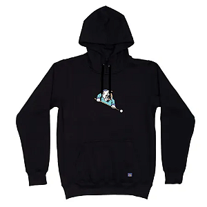 Moletom Canguru Bulldog Hood Drop Dead Preto