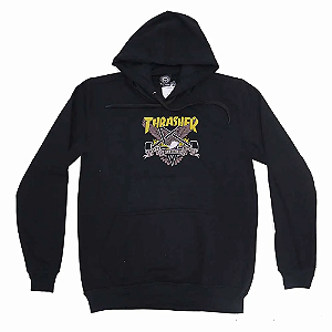 Moletom Thrasher Magazine X Anti-Hero Canguru Eaglegram - Preto