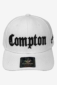 Boné Compton Aba Curva Snapback Classic Branco