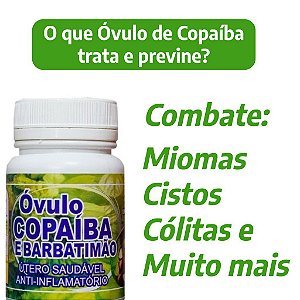 Óvulo De Copaíba Com Barbatimão Kit C/ 02 Frasco