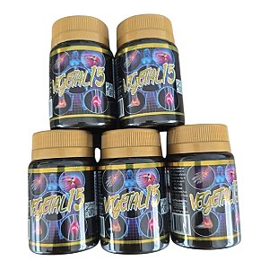 Vegetal 15 Nova Embalagem - Kit com 5 unidades - Original - 15cáps 500mg