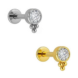 Labret de Titânio Ponto de Luz Indiano