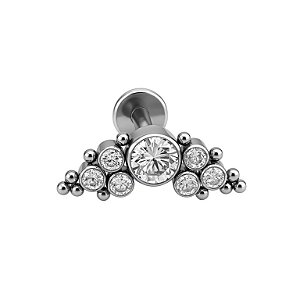 Cacho de Zircônias Labret de Titânio