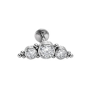Cluster Indiano de Zircônias Labret de Titânio