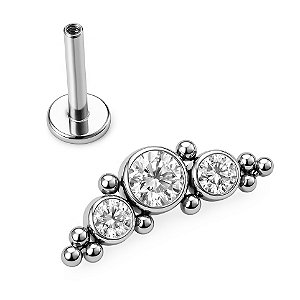 Cluster Indiano de Zircônias Labret de Titânio