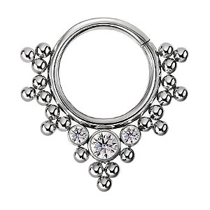 Argola de Titânio Cravejada Indiana