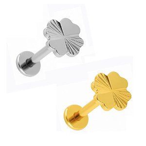 Trevo Labret de Titânio