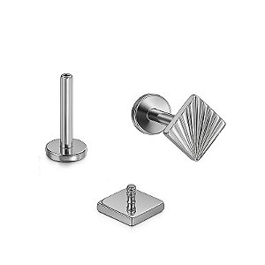 Losango Spectrum Labret de Titânio