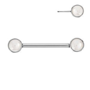Barra de Mamilo com Pérola Push Pin