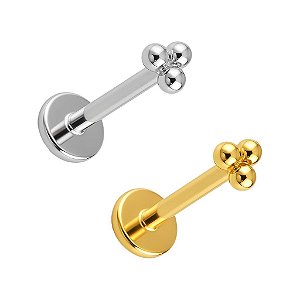 Trio de Beads Labret de Titânio