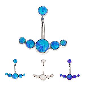 Banana Titânio Cluster de Opalas