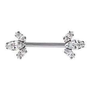 Piercing de Mamilo em Titânio Marquise