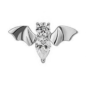 Morcego Cravejado de Zircônias Labret de Titânio