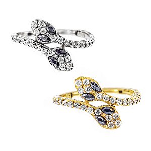 Argola Cobra de Titânio Cravejada