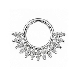 Argola Leque de Navetes em Titânio