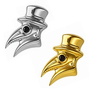Corvo Labret de Titânio com Olho de Pedra